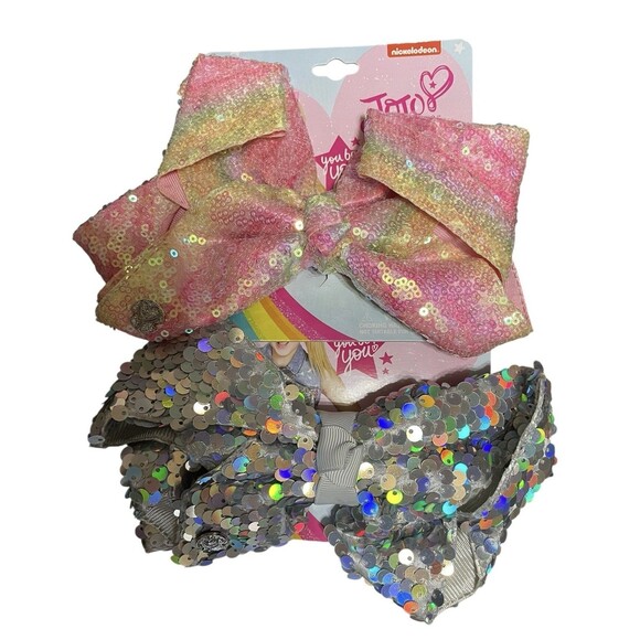 Jojo Siwa Hair Bows Tote Bags Patches Lot of 15 Unicorn Foil Glitter Sequins New - Picture 6 of 10